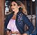 Cropped Jeanseria com Babado Listrado - Imagem 2