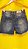 Shorts Reto, Cintura Alta, Jeans Azul Desfiado Desigual com Botões - Imagem 9