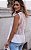 Blusa Jeanseria Regata com Renda - Off White - Imagem 1