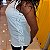 Blusa Feminina Jeanseria com trançado nas laterais branca - Imagem 3