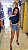 Shorts Reto, Cintura Alta, Jeans Azul Desfiado Desigual com Ziper - Imagem 3