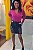 Saia Jeanseria com Renda  Jeans Destroyed Black - Imagem 1