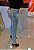 Calça Skinny Cintura Alta Jeans Azul Destroyed vista com botões - Imagem 3