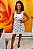 Vestido em Viscose de Alça Branco Estampado - Imagem 3