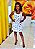 Vestido em Viscose de Alça Branco Estampado - Imagem 1