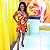 Vestido Curto em Viscose Estampado Laranja e Alcinha  Amicia Fashion - Imagem 1