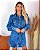 Vestido Curto Chemise Jeans Manga Bufante - Imagem 1