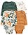 Kit com 4 Bodys de Bebê, Manga Longa, Estampas Outonais, Carter’s - Imagem 1
