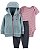 Conjunto de Bebê 3 Peças com Body Listrado, Jaqueta Fleece com Capuz e Calça Moletinho, Carter's - Imagem 1