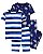 Pijama Infantil 2 Conjuntos Curto e Longo, Estampas Listradas e Coqueiros, Carter’s - Imagem 1