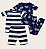 Pijama Infantil 2 Conjuntos Curto e Longo, Estampas Listradas e Coqueiros, Carter’s - Imagem 2