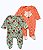 Kit com 2 Macacões Fleece com Zíper, Estampa de Raposa e Floral, Just One You by Carter’s - Imagem 1