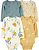 Kit com 4 Bodys de Bebê, Manga Longa, Estampas Florais e Corações, Carter’s - Imagem 1