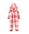Macacão Fleece com Zíper e Capuz, Estampa Xadrez Laranja e Off-White, Carter’s - Imagem 1