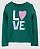Blusa Infantil Manga Longa, Verde com Estampa LOVE, Carter’s - Imagem 1
