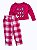 Pijama Infantil com Estampa de Pinguins e Calça Xadrez Fleece, Rosa, Carter’s - Imagem 2