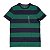 Camiseta Masculina, Listrada Verde e Azul Marinho com Logo, Tommy Hilfiger - Imagem 2