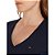 Blusa Feminina Manga Longa com Decote V, Azul Marinho com Logo, Tommy Hilfiger - Imagem 3