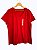 Camiseta Feminina com Decote V, Vermelha com Logo, Tommy Hilfiger - Imagem 1