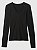 Blusa Manga Longa Feminina, Gola V, Preta, GAP - Imagem 2