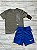 Conjunto Infantil, Camiseta Cinza e Short Azul, Nike - Imagem 2