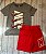 Conjunto Infantil, Camiseta Cinza e Short Vermelho, Nike - Imagem 2