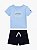 Conjunto infantil, Camiseta Azul Claro com Shorts Azul Marinho, Tommy Hilfiger - Imagem 1