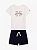 Conjunto infantil, Camiseta  OffWhite com Shorts Azul Marinho, Tommy Hilfiger - Imagem 1