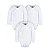 Kit com 3 Bodys de Bebê, Transpassado Manga Longa, Branco, Gerber - Imagem 1