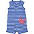 Macacão Curto de Bebê, Romper, Estampa Listrada com Caranguejo, Child of Mine by Carter’s - Imagem 1