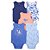 Kit com 5 Bodys de Bebê, Regata, Estampa Náutica, Carter´s - Imagem 1