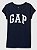 Camiseta Infantil Logo Glitter, Azul Marinho, GAP - Imagem 1