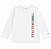 Camiseta Infantil Manga Longa, Logo Vertical, Branca, Tommy Hilfiger - Imagem 1