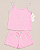 Conjunto Pijama Feminino, Listrado Branco e Vermelho, Calvin Klein - Imagem 1