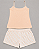Conjunto Pijama Feminino, Pêssego e Branco, Calvin Klein - Imagem 2