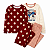 Pijama Infantil 4 Peças, Floral Vermelho e Rosa, Carter's - Imagem 1
