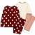 Pijama Infantil 4 Peças, Floral Vermelho e Rosa, Carter's - Imagem 2