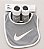 Kit Meias Booties e Babador, 0-6 meses, Cinza/Branco, Nike - Imagem 1