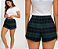 Short Pijama Feminino Flanelado, Xadrez Verde e Azul, Gap - Imagem 3