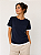 Blusa Manga Curta Feminina com Sobreposição, Preta, Design History - Imagem 3