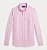 Camisa Manga Longa Infantil, Linho, Listras Rosa e Branca, Polo Ralph Lauren - Imagem 1