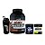 Kit Treino Noturno Whey Protein 900g + Creatina 300g + Pré-Treino 300g Sem Cafeína + Coqueteleira - Imagem 1