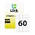 Etiqueta Link Carta 8019 (60 Etiquetas P/Folha) C/100 UND - Imagem 1