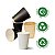 Copo Papel Branco 200ml Bio C/ Tampa Bico Preta - 100un - Imagem 2