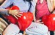Balões personalizados formato coração vermelho importado 10 polegadas Um lado uma cor e um layout personalizado no balão - Imagem 1