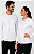 Camiseta Unissex Básica 100% Algodão Manga Longa para Uniforme Profissional - Imagem 5