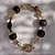 Pulseira com pedras bronzita, jaspe, cristais austríacos e murano. Peça única. - Imagem 2