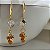 Brincos “Âmbar de Tebas” ( quartzo rutilo e cristal austríaco ) - Imagem 1