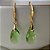 Brincos com cristal austríaco gota verde peridoto . - Imagem 1