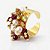 Anel Tramonto Di Fuoco ( safira amarela, granada e pérolas ) - Imagem 1